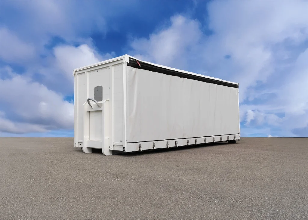 MUDCLEANER Mobile Station auf Abrollgestell